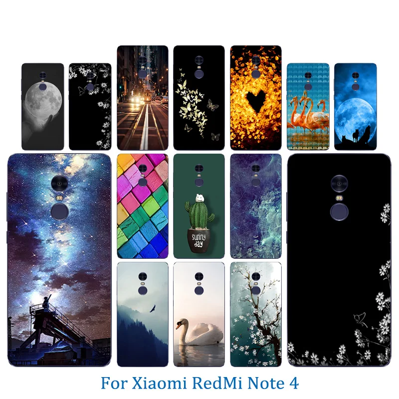 Чехол для Xiaomi Redmi Note 4 CN версия гримаса шаблон ТПУ мягкие чехлы телефонов силикон