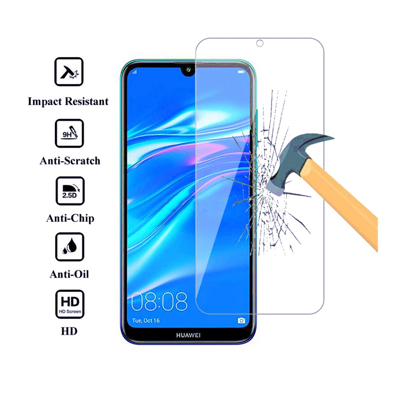 2pcs glass for huawei y7 2019 screen protector 9h tempered glass for on huawei y7 prime 2019 toughened film for huawei y7 2019 free global shipping
