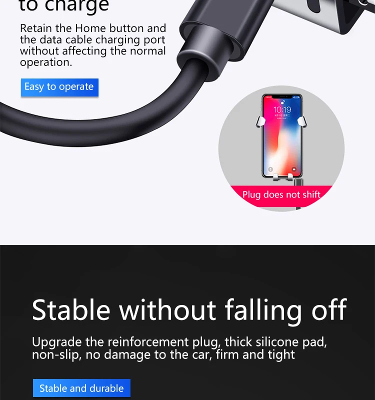 Автомобильный держатель для телефона WEINUO для iPhone X 7, подставка для крепления на вентиляционное отверстие, универсальный держатель для смартфона, автомобильный держатель