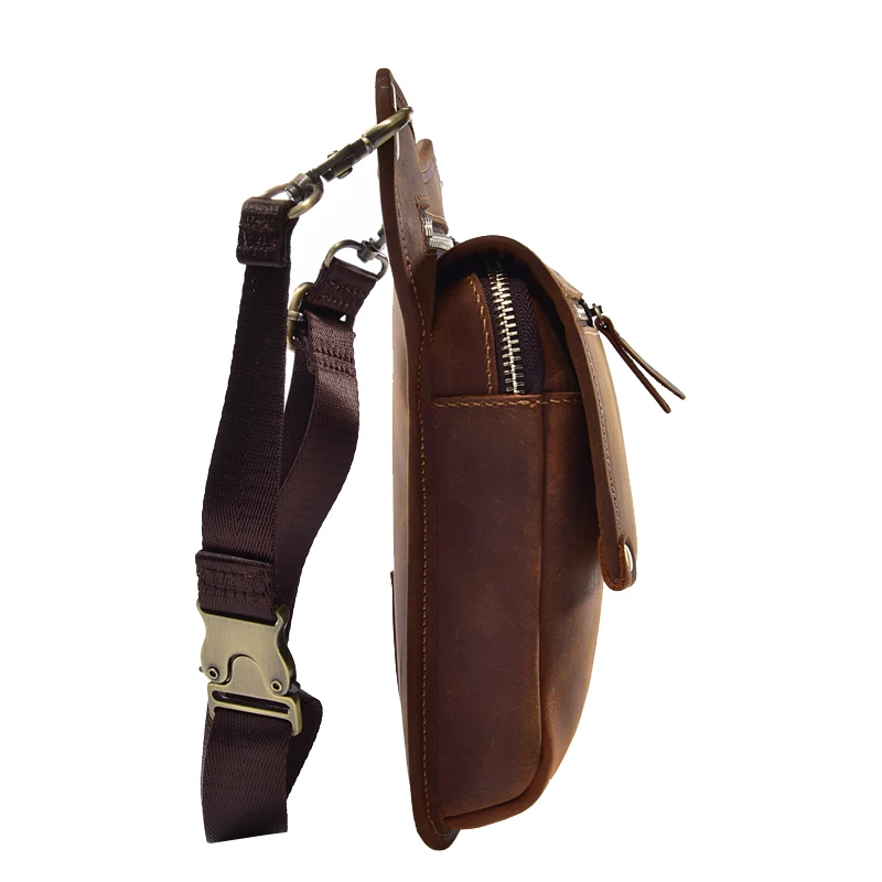 Винтажные ботинки из натуральной кожи поясная сумка Мужская нога Fanny Pack плеча