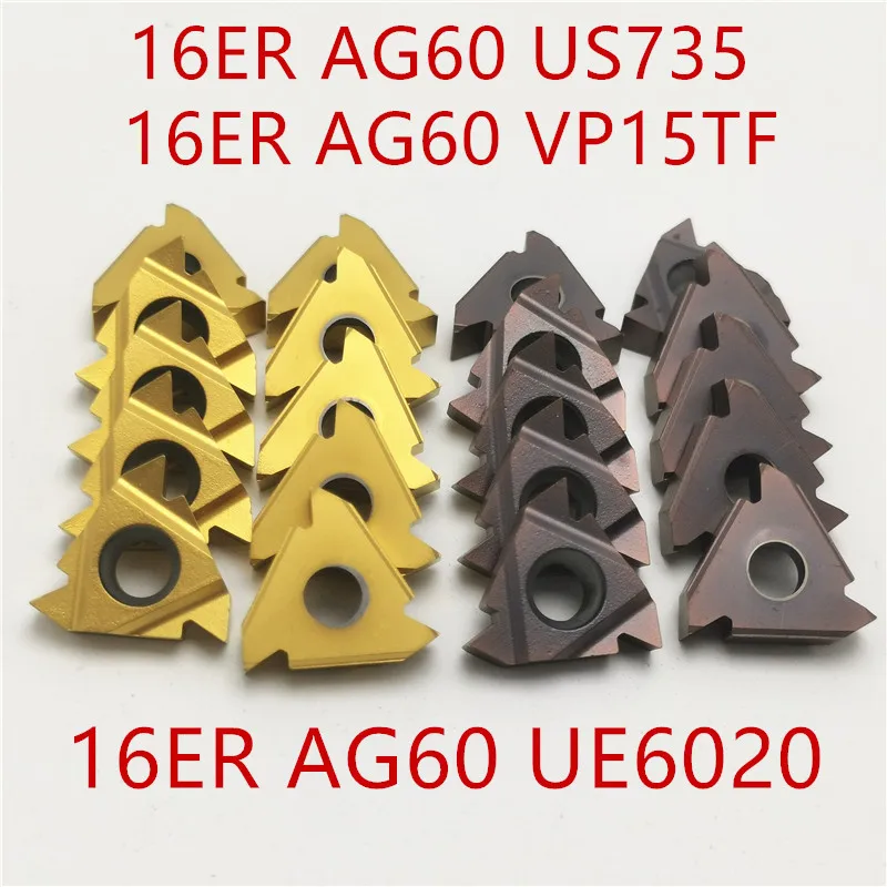 MMT 16ER IR AG55 AG60 VP15TF UE6020 US735 твердосплавные вставки Резьбонарезной инструмент режущий инструмент токарный станок Инструменты Фрезерный резак инструмент с ЧПУ
