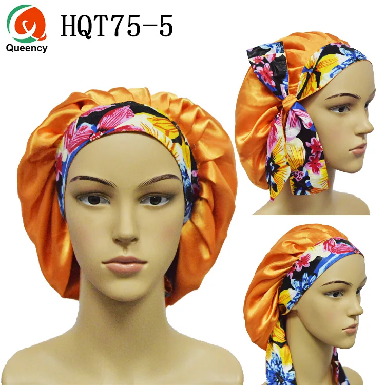 HQT75 Queency Ankara спальный атласный капот с двойной подкладкой Регулируемая