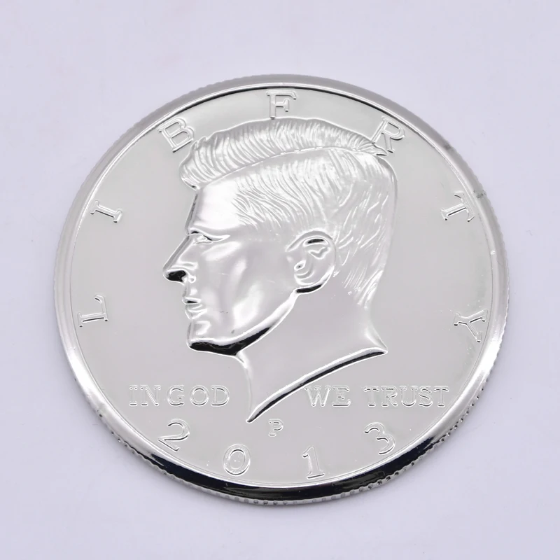 Jumbo монета 3 дюйма половина доллара Волшебные трюки сцена крупным планом Magia
