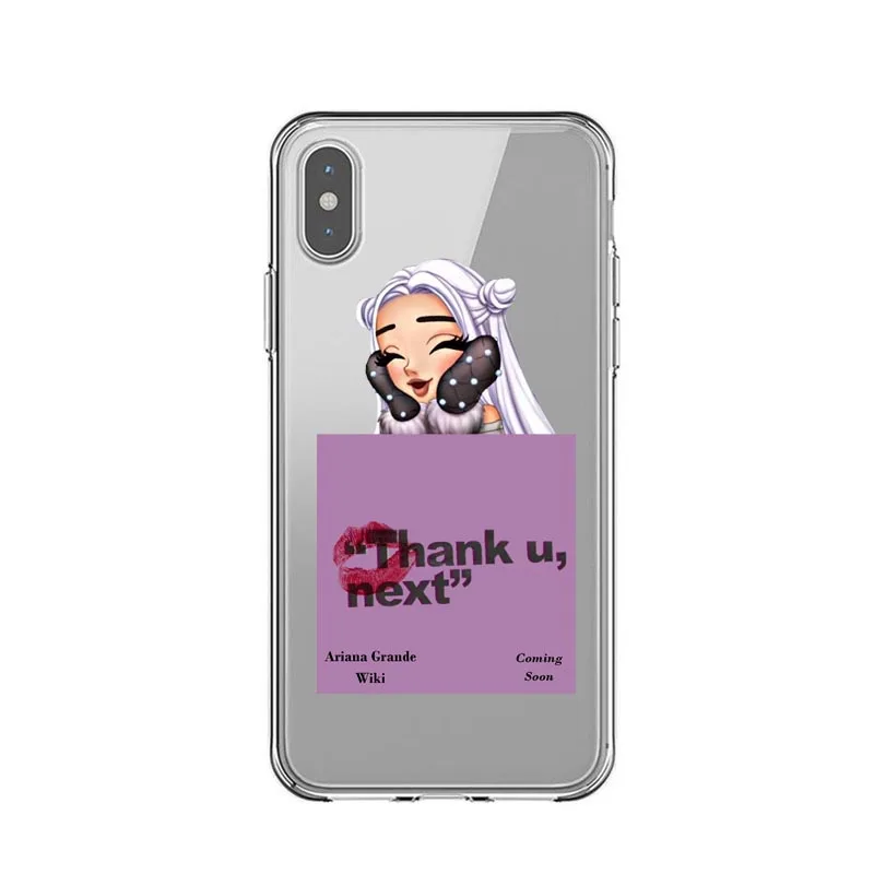 Спасибо, следующий чехол для телефона Ariana Grande для iPhone X XS MAX XR задняя крышка силиконовый чехол TPU для 7 8 Плюс 6 6s 5 5S SE.