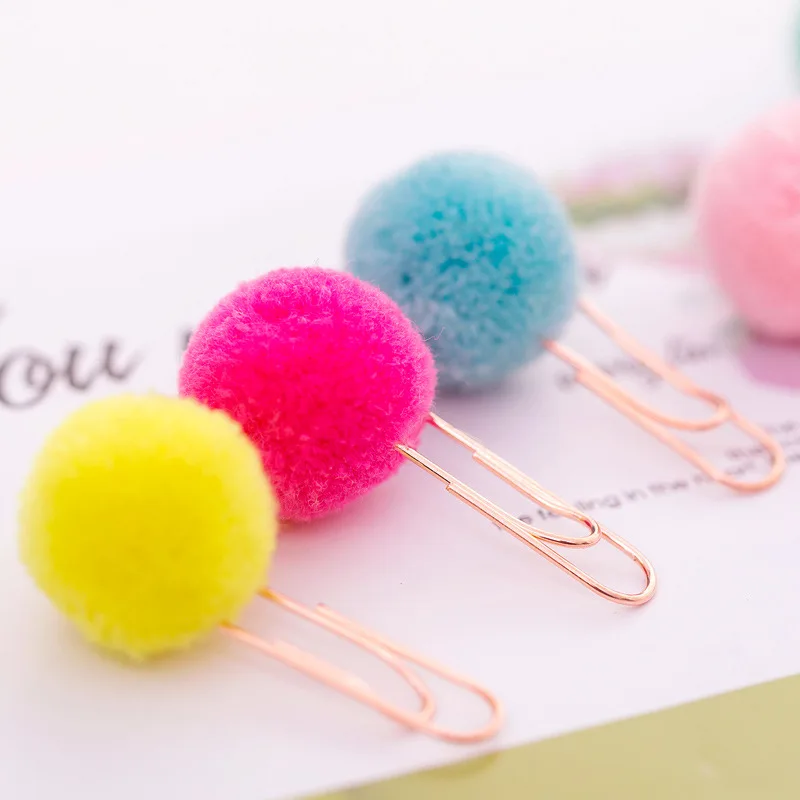 Kawaii Hairball металлический зажим для бумаги Закладка канцелярские принадлежности