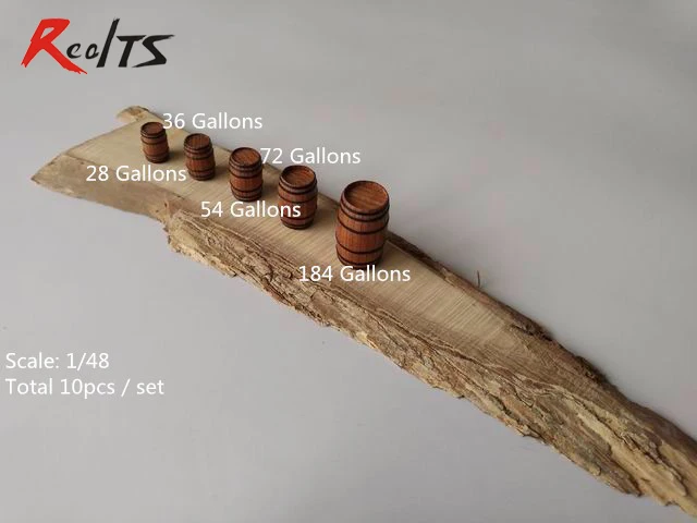 

Ship Model Kit scale 1:48 wood barrels bucket Model Kit Accessories Scene Model 10pcs