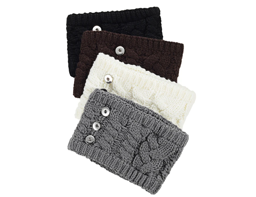 4 Colors Snap Button Neck Warm Scarf Necklace Fit 18mm Snap Button for Women Jewelry NN-760