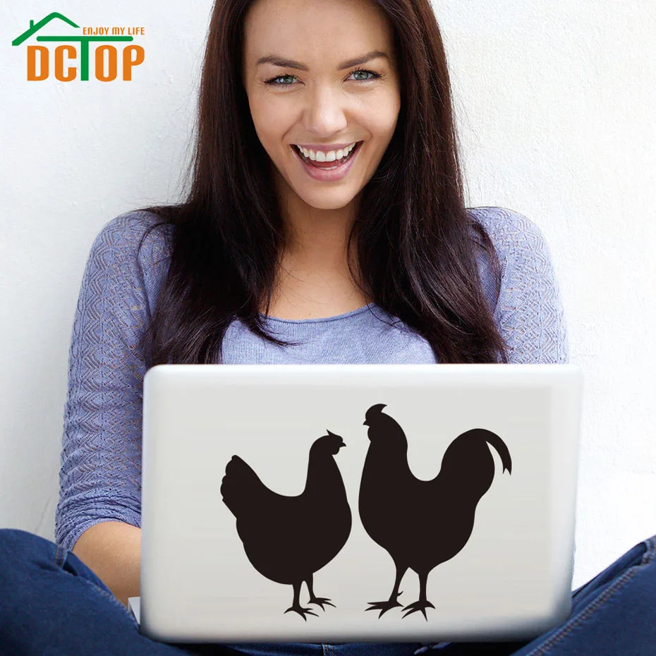 DCTOP пара наклеек на стены для курицы домашний Декор Съемный винил искусство