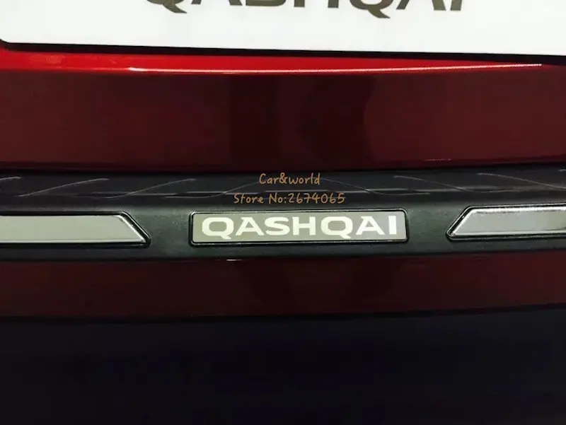 Для Nissan Qashqai J11 Задний бампер протектор хвост ворота порог для багажника гвардии прикрытие потертостей отделка- автомобиль-Средства для укладки волос