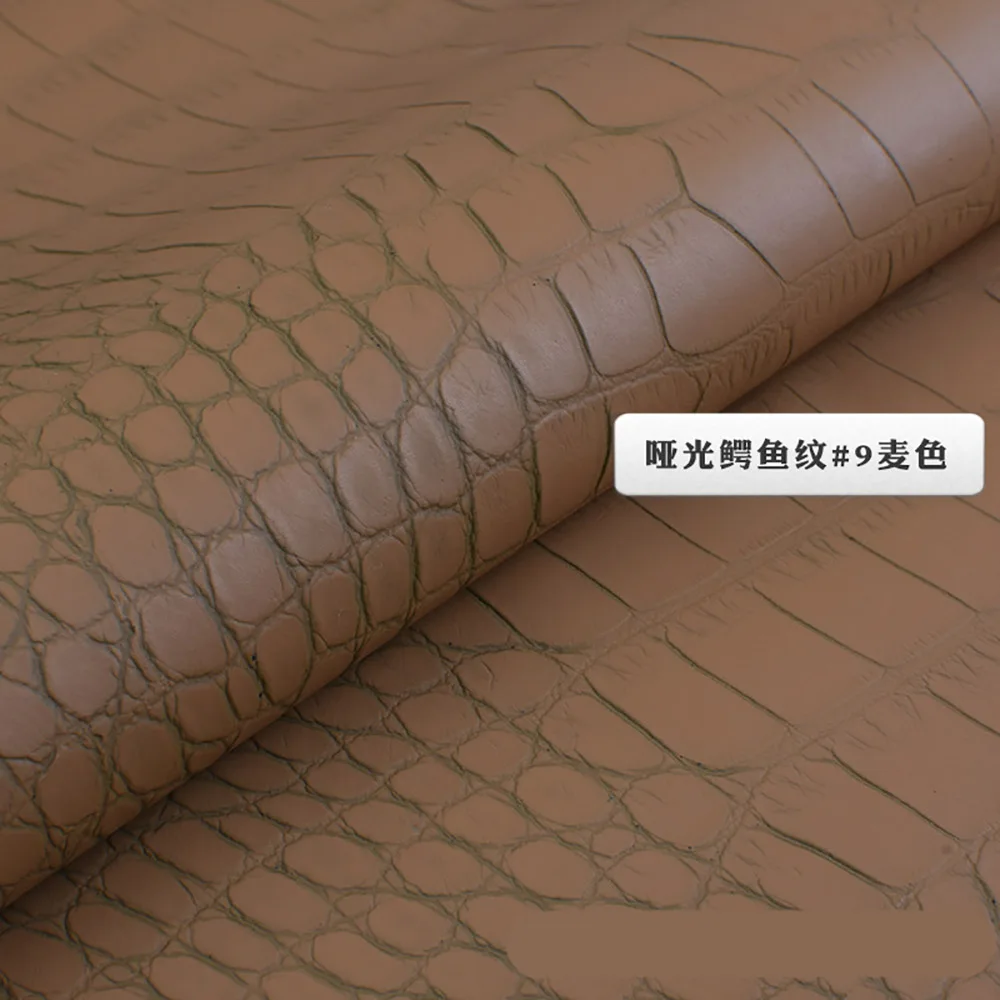 9 1m 100*138 см крокодиловая ПВХ искусственная кожа ткань для обуви сумка для багажа DIY аксессуары ремесло 0,8 мм искусственная Синтетическая кожа DIY00030 - Color: 9 1m