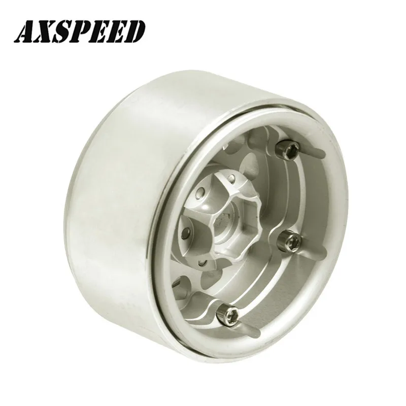 1 шт. 1,9 Beadlock колеса красный и черный и серебристый для 1/10 RC Гусеничный осевой Traxxas TRX4 SCX10 SCX10 II 90046 - Цвет: A