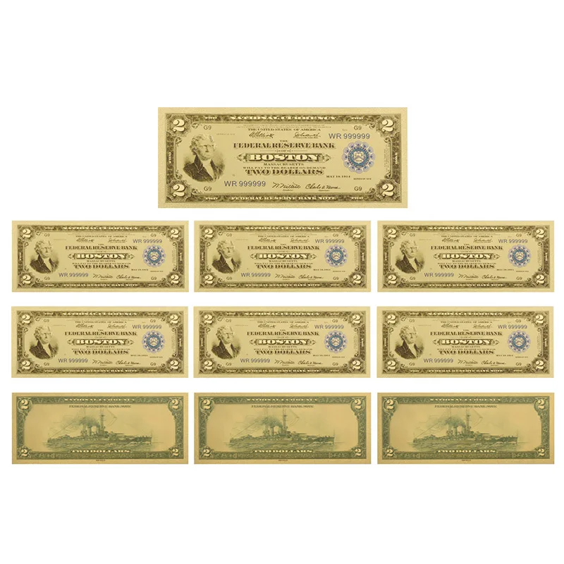 1918 год 24k Золотая банкнота цветная американская коллекция бумажные деньги для