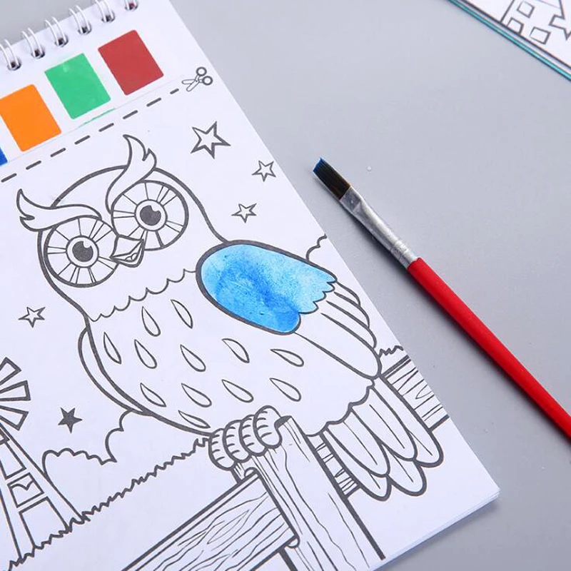 Детская книга для рисования гуаши креативный мультфильм раскраска детский сад