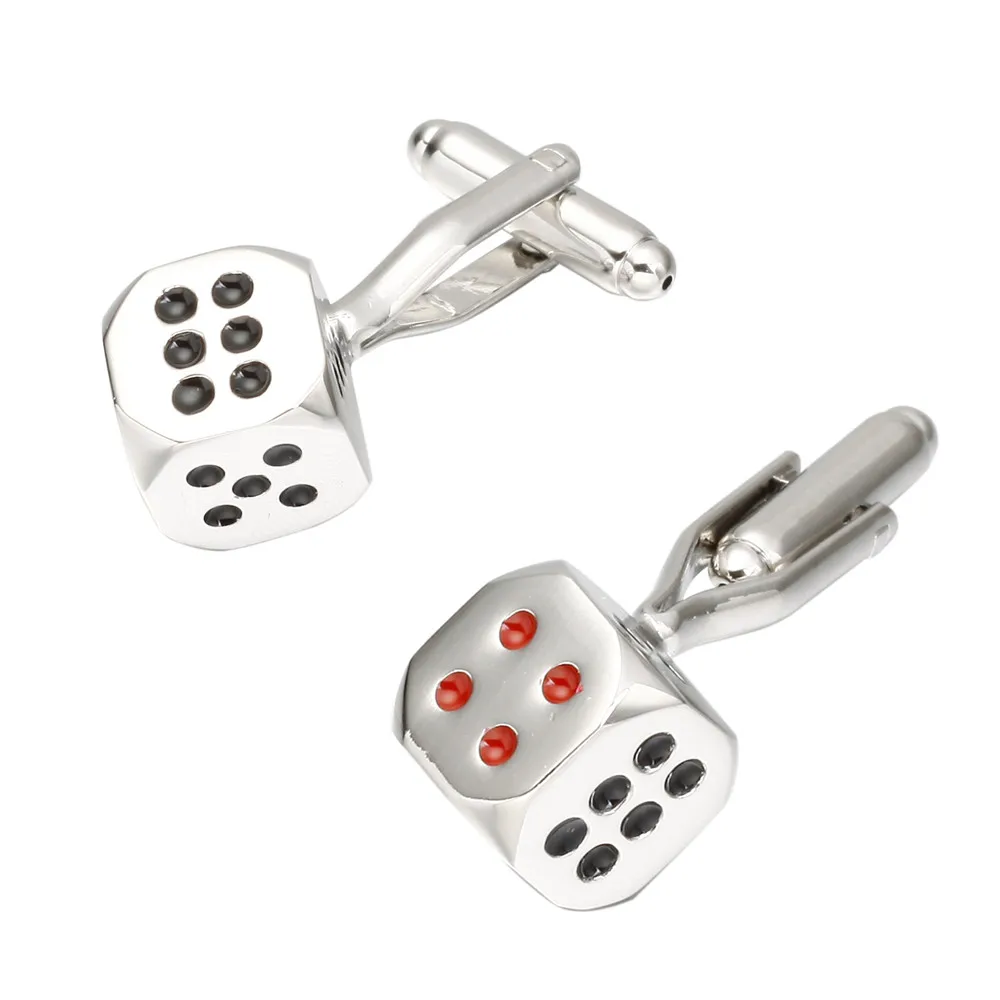 MeMolissa официальные красные черные игральные кости Запонки для мужских костюмов
