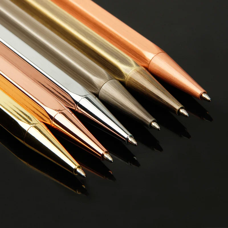 Шариковая ручка с вращающейся резьбой из меди и драгоценного металла цвет в