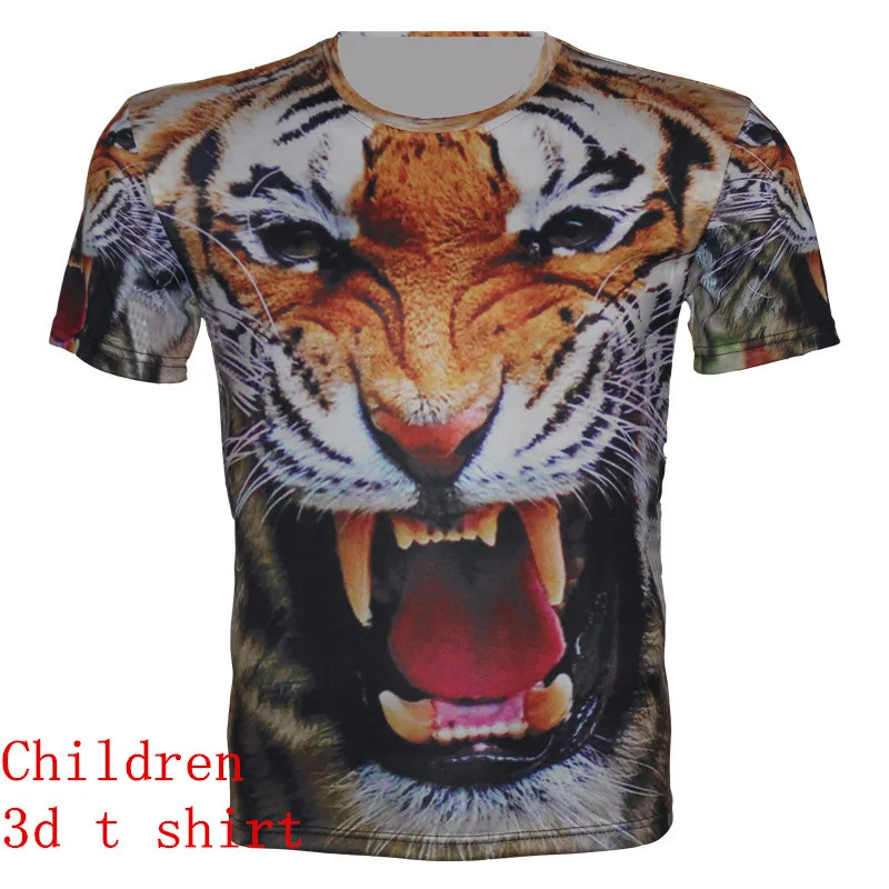 Детская новая футболка с 3d-изображением животных брендовая Дизайнерская принтом