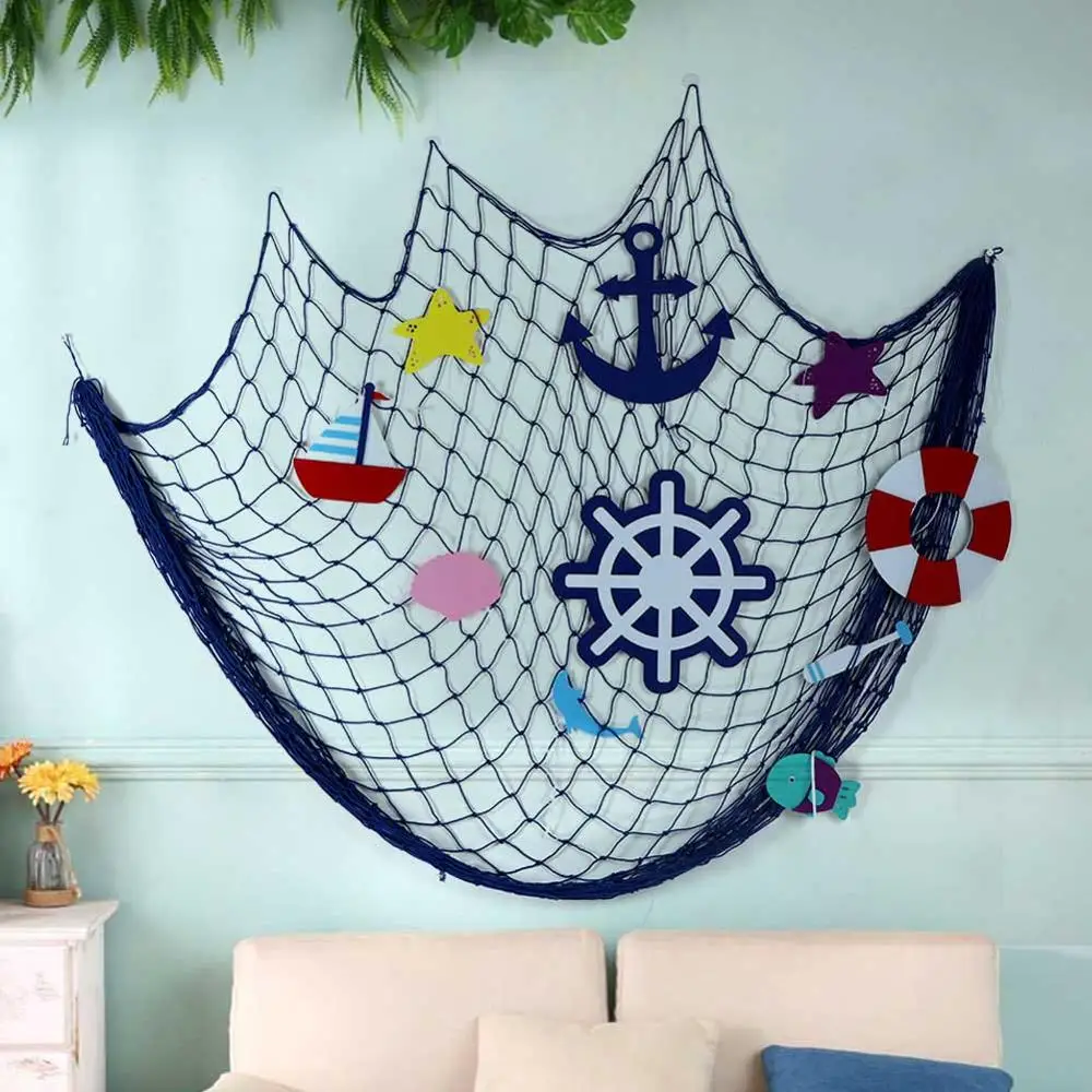 1 set blue diy net OurWarm под морем вечерние украшения Русалочка Тематические DIY игры блеск наклейки на день рождения баннер детские подарки океан вечерние принадлежности - Color: 1 set blue diy net
