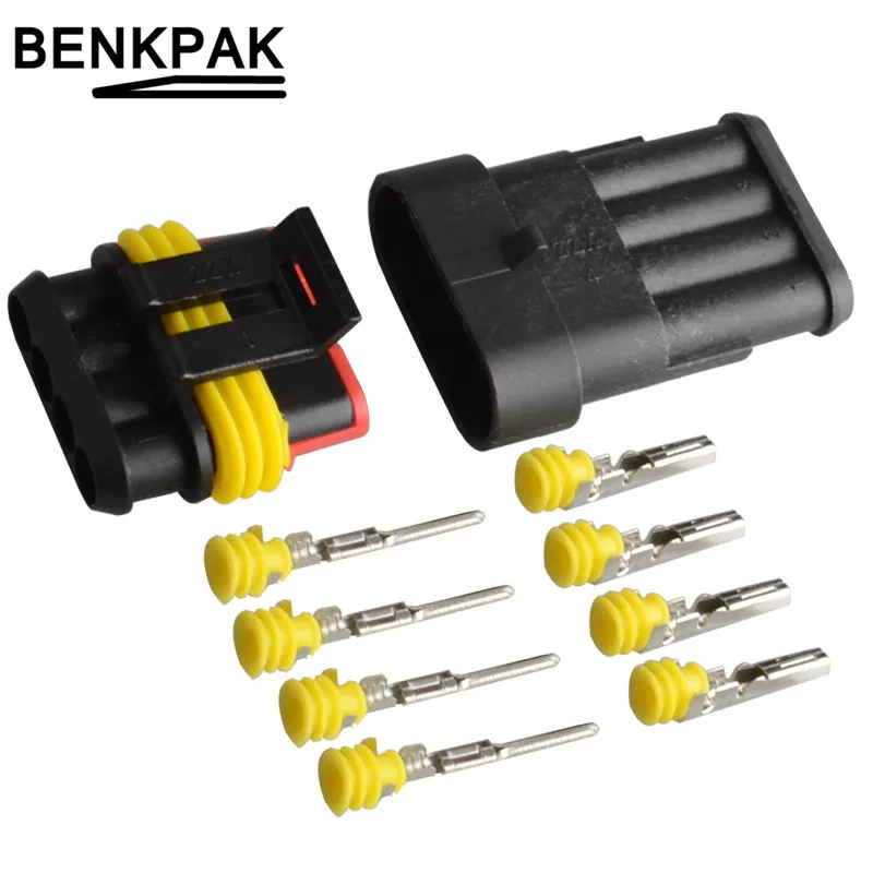 Автомобильный 4 контактный герметичный комплект электрических разъемов|electrical wire