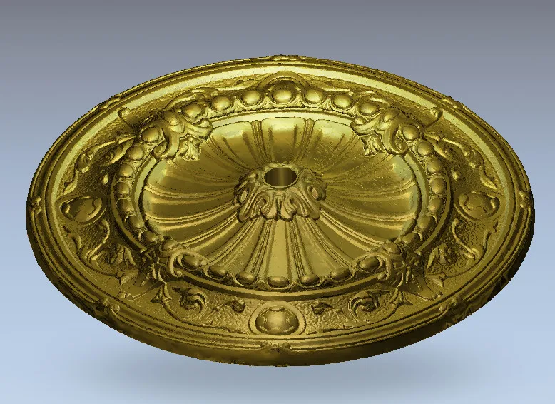 3D круглая пластина кольцевая рельефная модель в формате STL для ЧПУ