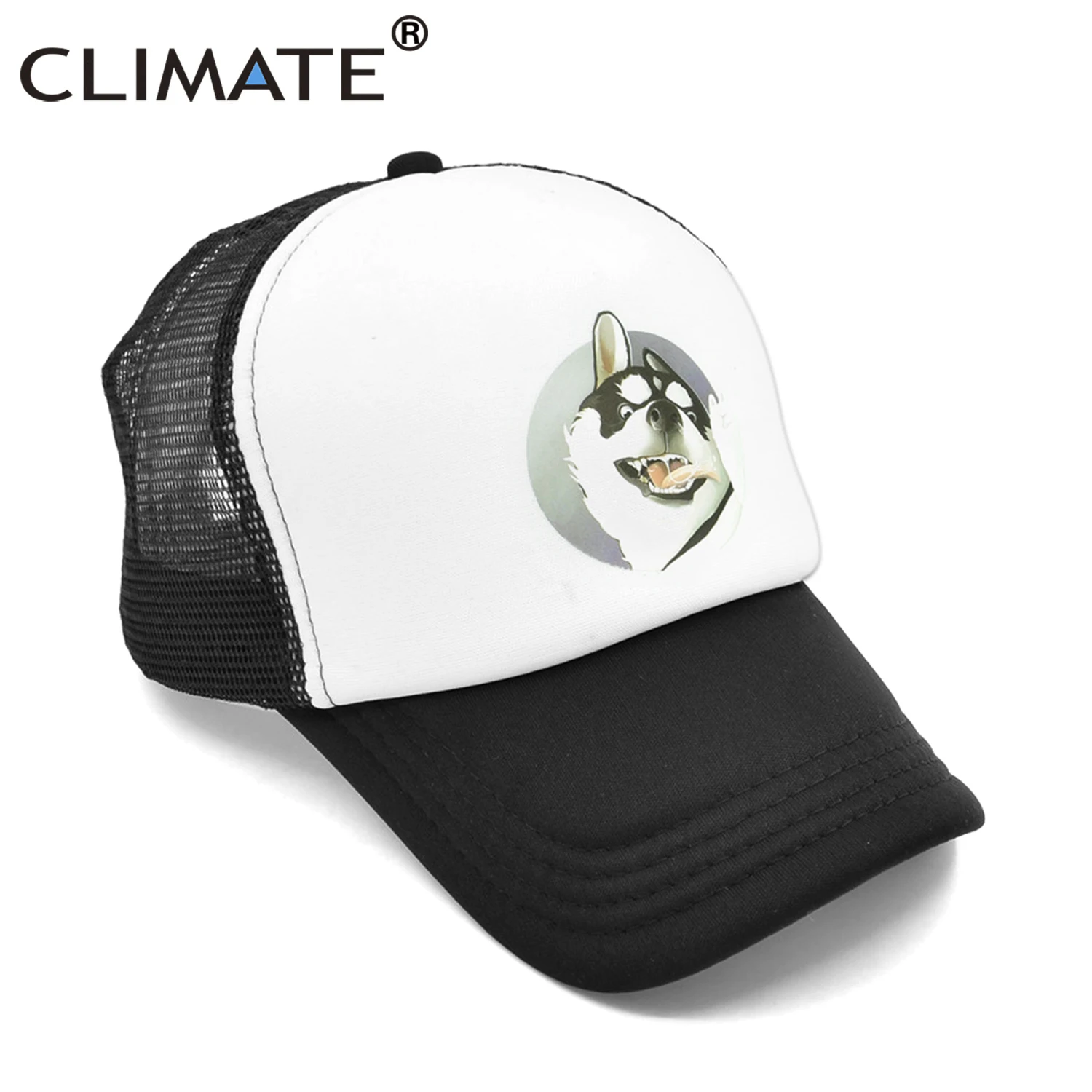 Климатическая забавная Кепка для водителя грузовика Милая бейсболка Huskie кепка