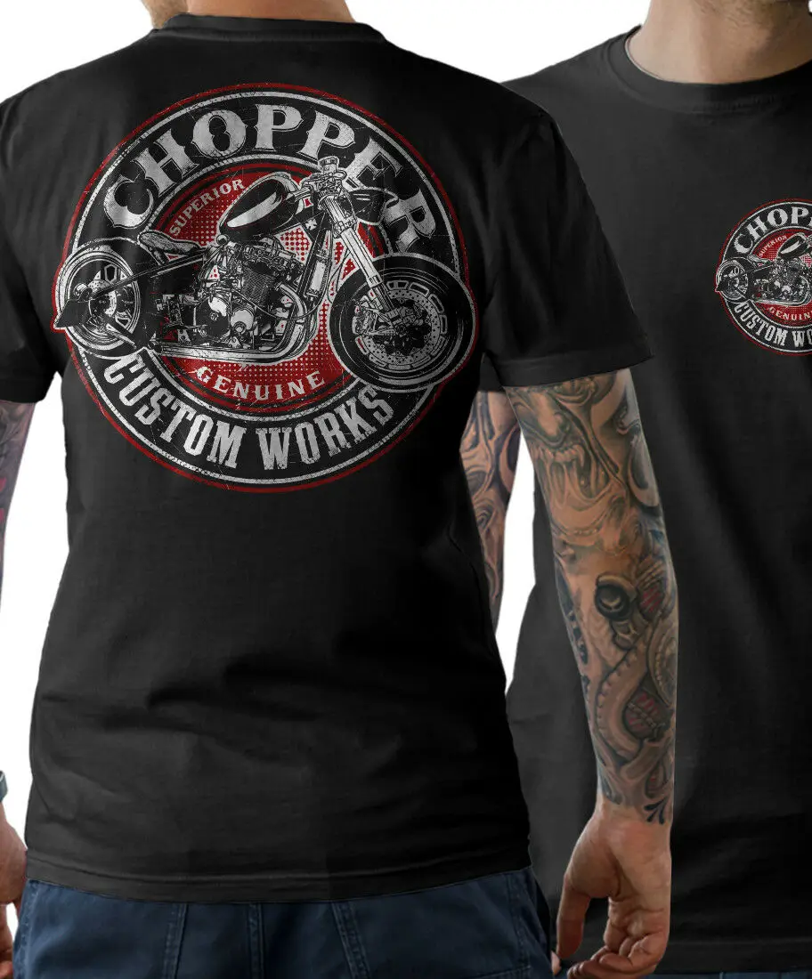 Футболка Байкерская Oldschool Motorrad Chopper на заказ Schrauber гаечный ключ мотоциклы Mc