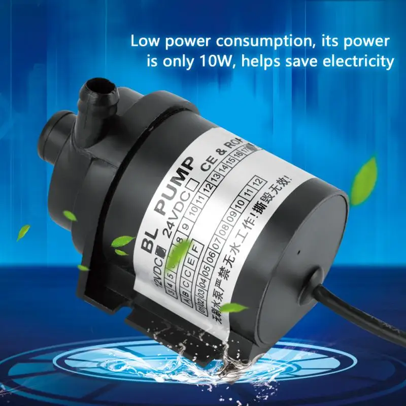 DC 12V 18W Водяной насос 6500RPM аквариумный низкий уровень шума бесщеточный высокая