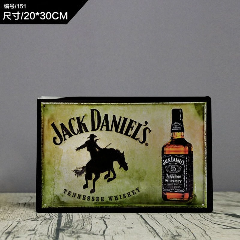 Винтажная жестяная вывеска JACK DANIEL'S подарок для паба настенная живопись постер