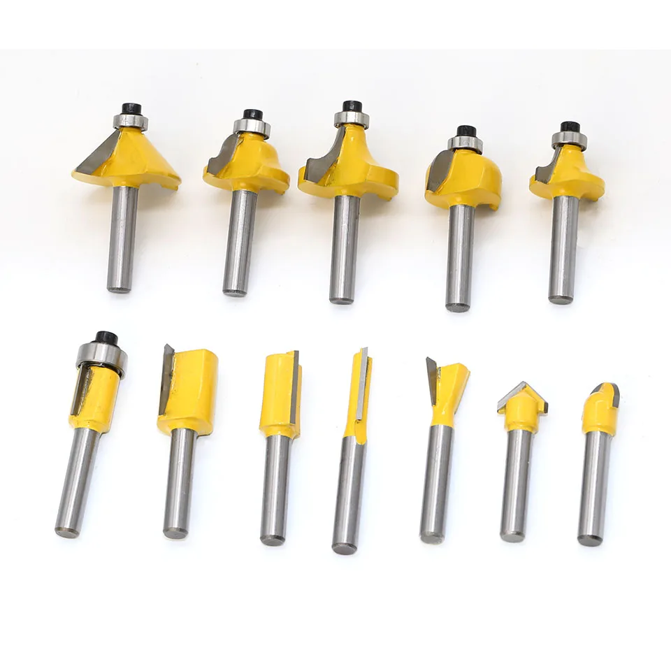 Набор фрез для гравировки комплект из 12 твердосплавных насадок 1/4 дюйма