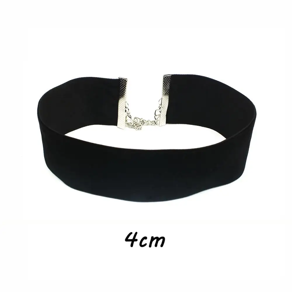 black 40mm width Новинка, модное ожерелье-чокер из бисера, черная кожаная веревка, Мули, ожерелье из металлического бисера, короткое ожерелье с бантиком, подарки для женщин - Окраска металла: black 40mm width