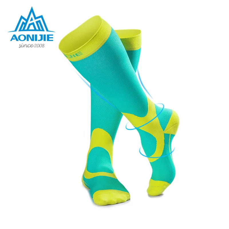 AONIJIE E4069 мужские женские высокие Компрессионные носки спортивные подходят для