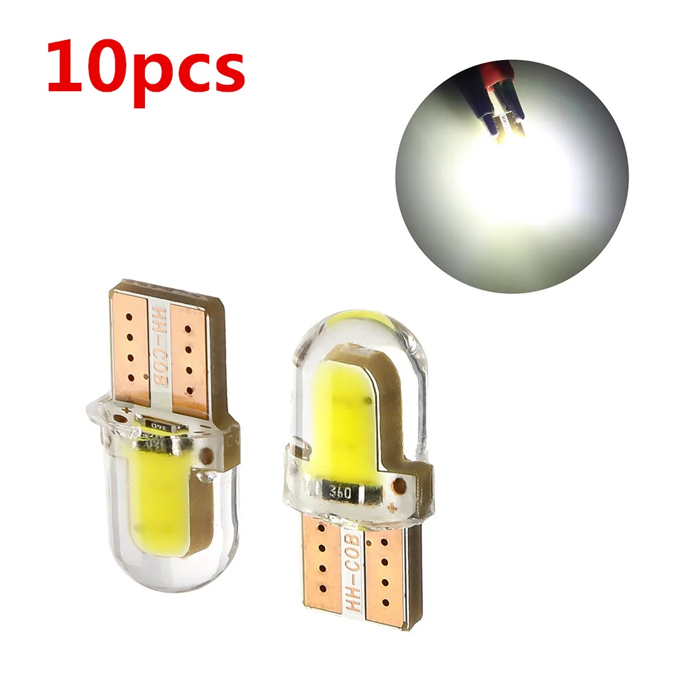 180LM 6500K практичный COB лампы 10x T10 194 168 W5W 8 SMD СВЕТОДИОДНЫЙ CANBUS яркая кварцевая белый