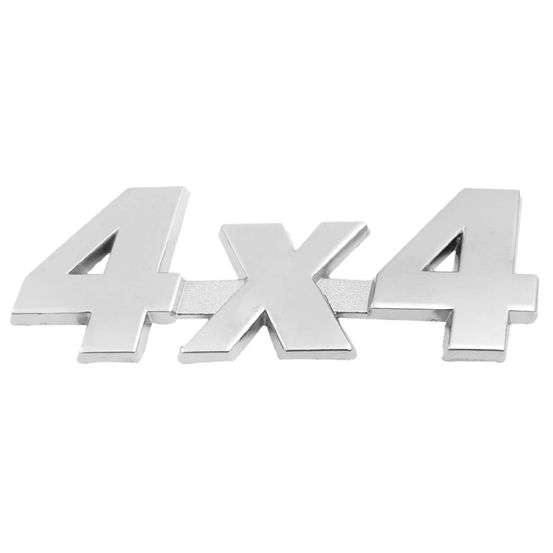 Silver Metal 4x4 Pattern Car Badge Sticker Decal Glue Emblem Decor | Автомобили и мотоциклы