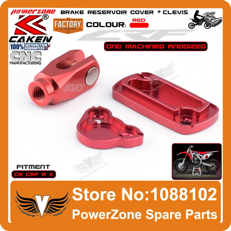 Передний и задний тормозной резервуар CNC крышка жидкости скобы CR125 250 CR150R CRF250R CRF250X