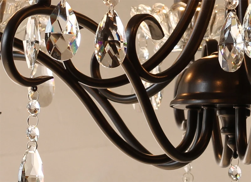 Американский Железный кухня лампы Pendientes столовая led подсвечники 8-Arm E12/E14 LED люстра