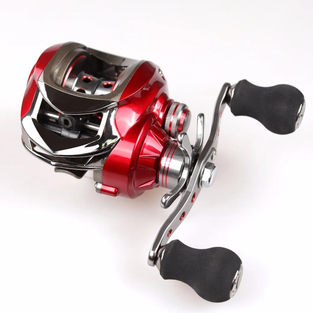 Рыбалка Катушки 2.1 М 46 т угольный стержень Baitcasting Rod 2 секции Set красный приманки
