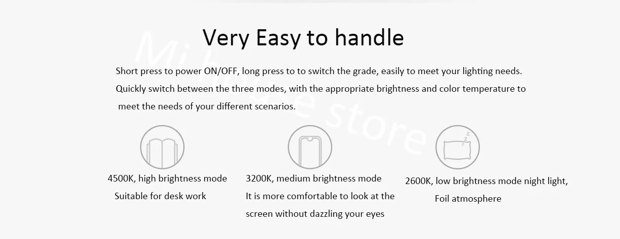 Настольная лампа для зарядки Xiaomi Mijia 5 Вт перезаряжаемая батарея 2000 мАч 3 режима затемнения 2600K 3200K 4500K светильник яркости