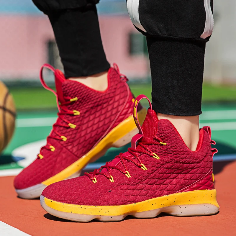 Новинка, высокие баскетбольные кроссовки Lebrons, мужские амортизирующие дышащие баскетбольные кроссовки, противоскользящие спортивные уличные мужские спортивные кроссовки
