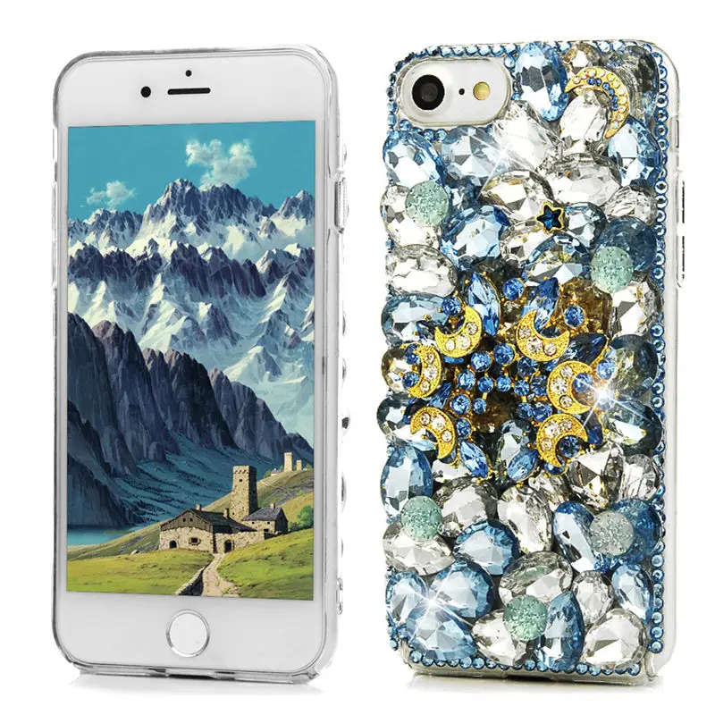 YOKIRIN 3D чехол со стразами и блестками крышка для iPhone 7 Bling Fox Crown Flower Elephant Fundas чехлы