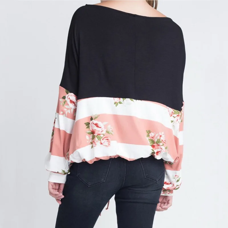 2018 брендовые Осенние футболки для бега с длинным рукавом женские майки цветочным