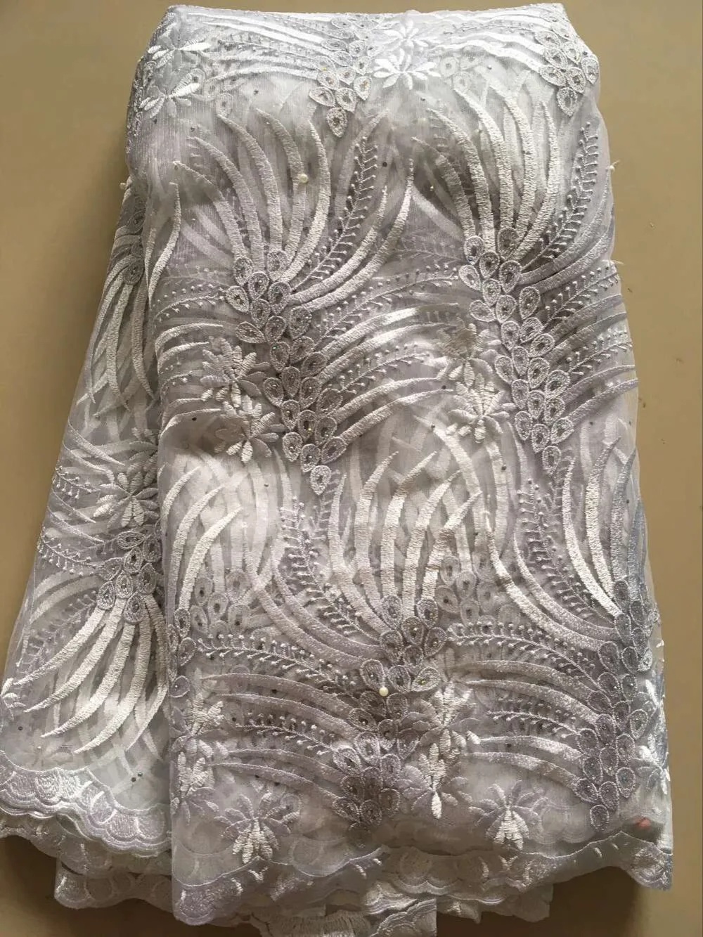 L30-5 white latest design african fashion lace fabric wedding french tulle | Дом и сад
