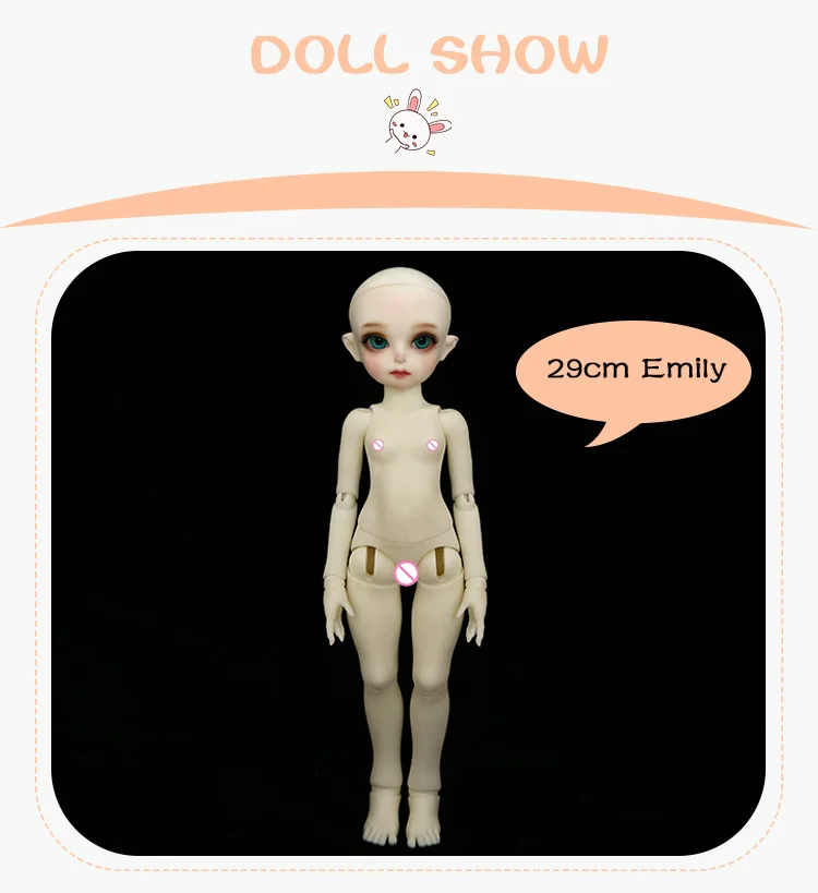 BJD Dolls Momocolor Emily 29cm 1/6 Adorable Cutie High Quality Resin Figure Girl Toys Best Birthday Gifts