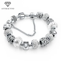 attractto natural life style silver owl braceletsbangles charms for women bracelet jewelry making beads diy bracelets sbr160084