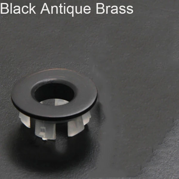 Black Antique Brass ChromeBlack умывальник переливающееся отверстие декоративное покрытие ванная раковина отверстие крышка отверстие - Цвет: Black Antique Brass