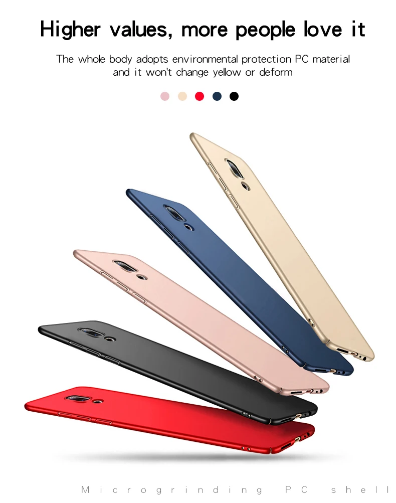 Гладкий чехол для Meizu 16X ультратонкие Жесткие защитные чехлы M872Q задняя крышка