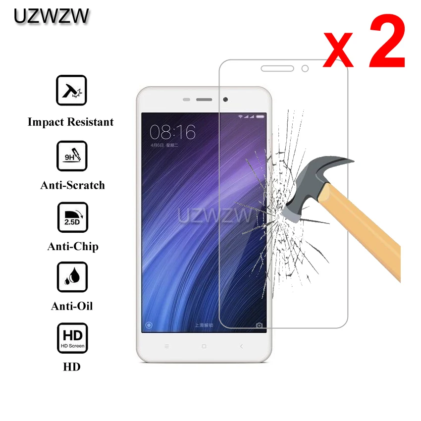 2 шт для Xiaomi Redmi 4A Premium 2.5D 0,26 мм закаленное стекло для защиты экрана для Xiaomi Redmi 4A защитное стекло