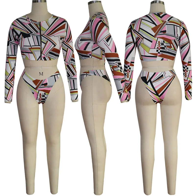 REDCORE Двойка комплект Для женщин Лето 2019 печать плюс Размеры топы с длинными