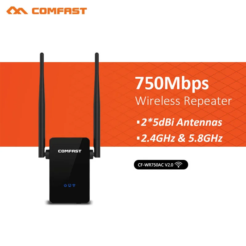 Новейший 750 Мбит/с COMFAST CF WR750ACV2 беспроводной WIFI ретранслятор маршрутизатор