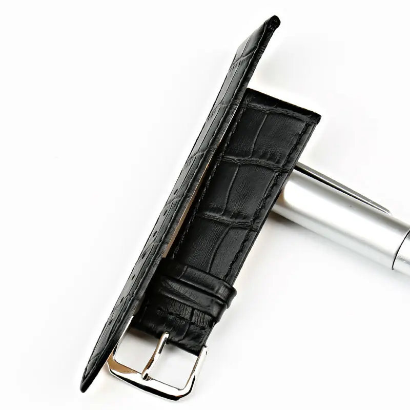 Ремешок для часов MAIKES ремешок из натуральной кожи 18 19 20 22 мм черный|22mm black|genuine leather