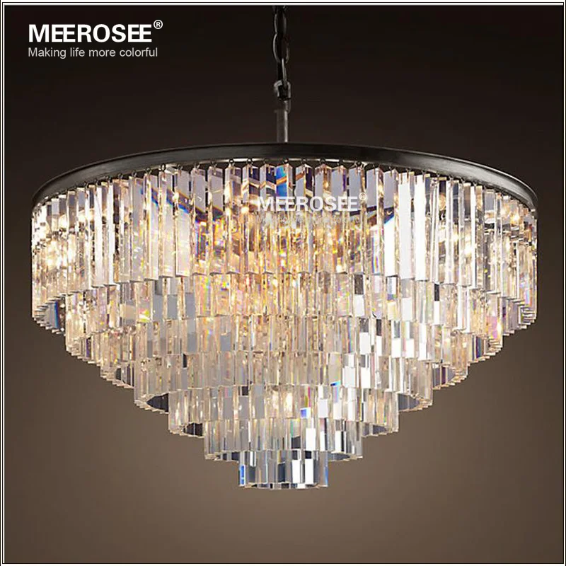 

Modern Crystal Chandelier Lighting Elegant K9 Crystal Smoky Gray Crystal Suspension Lamparas for Cafe Restaurant Hotel Lighting