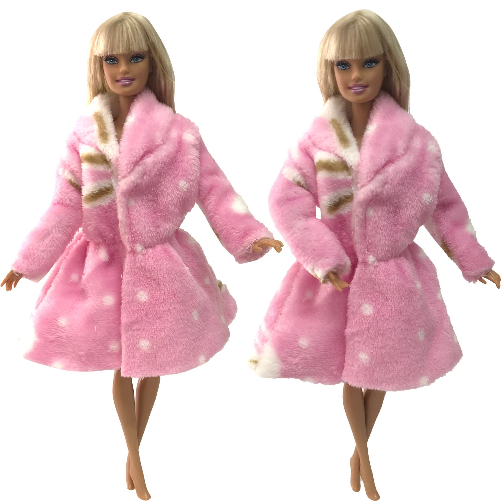NK кукла PinkCoat одежда высокого качества модное платье ручной работы растет наряд Фланелевое пальто для куклы Барби аксессуары DIY игрушка 02E